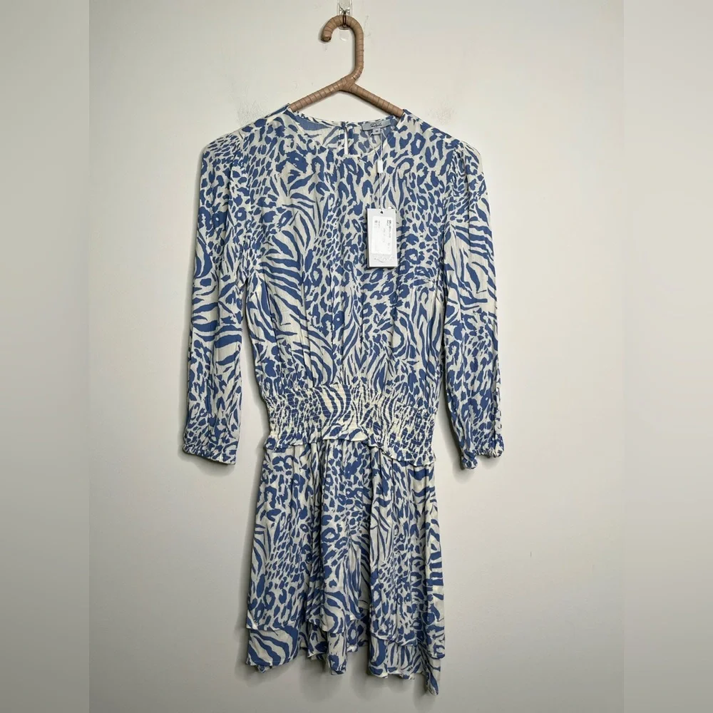 NEW Rails Inez Dress- in Blue Mixed Animal - Picture 6 of 10